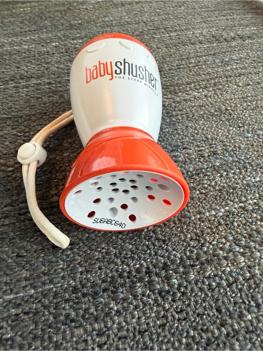 Portable White and Orange Sleep Soother